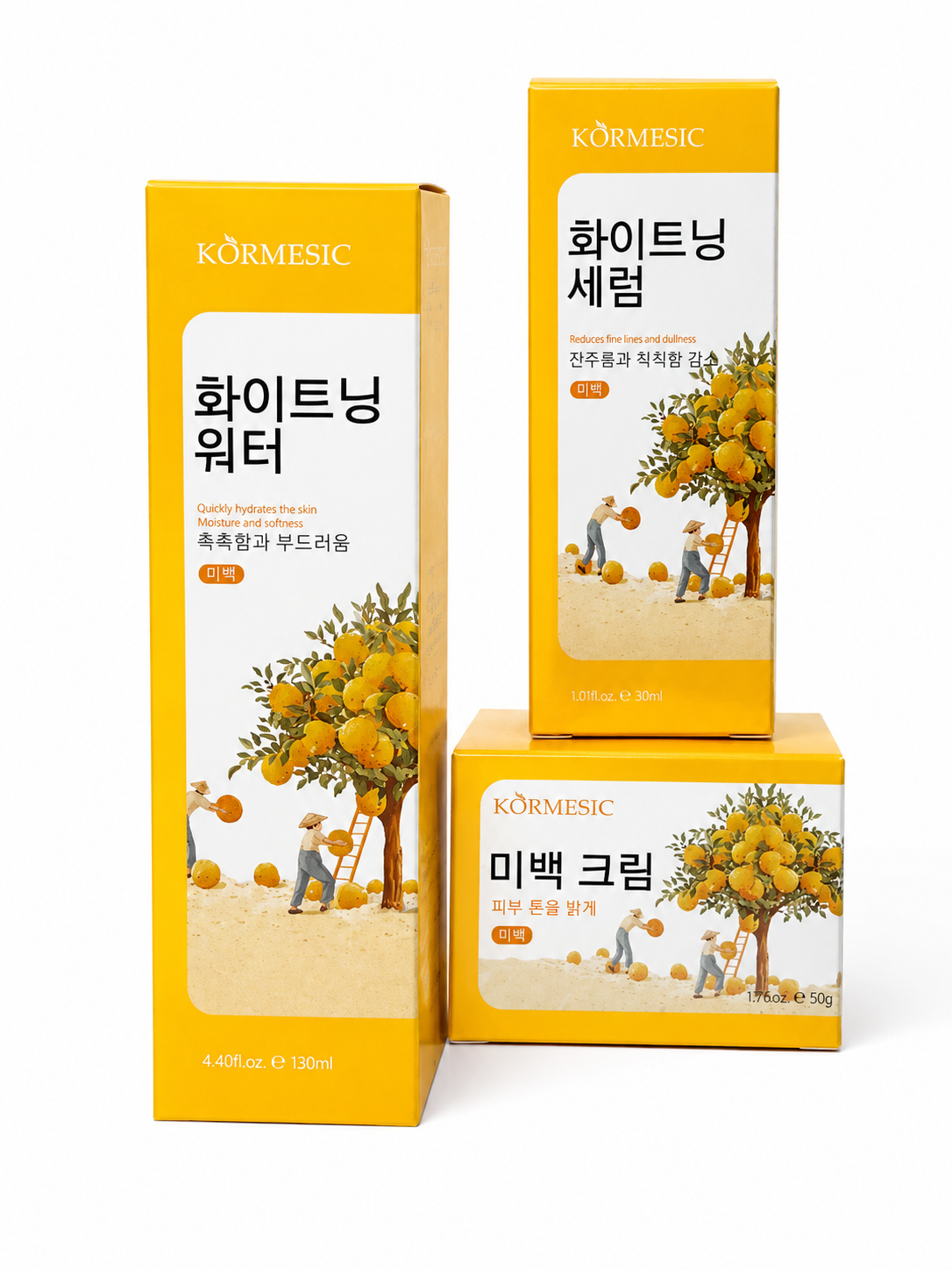 KŌRMESIC WHITENING veido priežiūros rinkinys